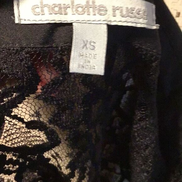 Blouse Lace sleeveless By Charlotte Russe size XS - Picture 6 of 6